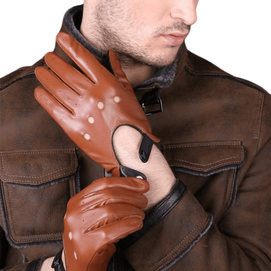 Gants cuir homme conduite