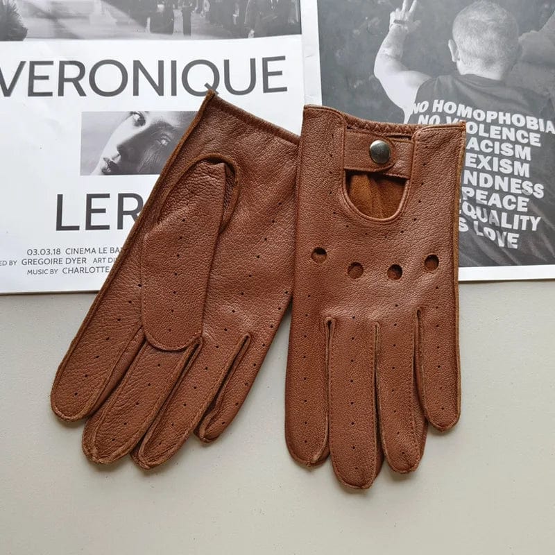 Gants cuir homme crochet