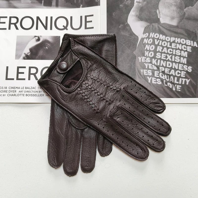 Gants cuir homme crochet