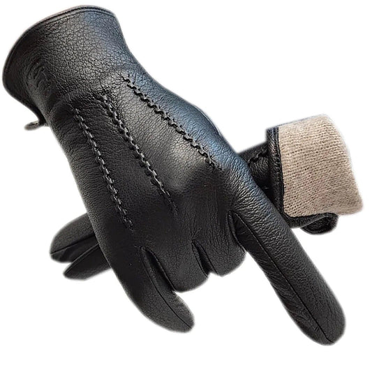 Gants cuir homme fourrés