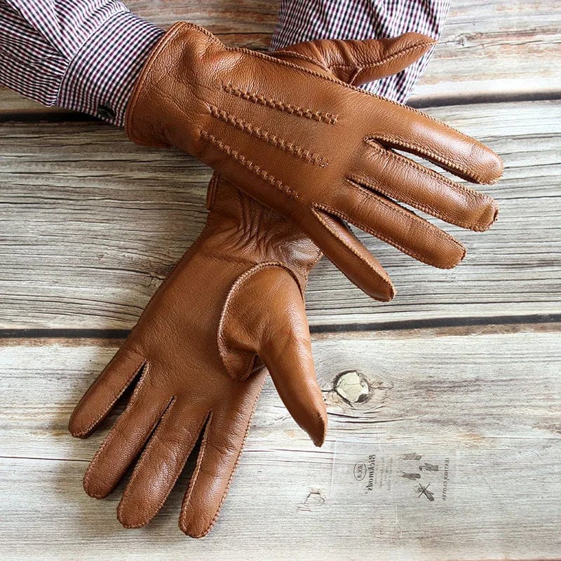 Gants cuir homme fourrés laine