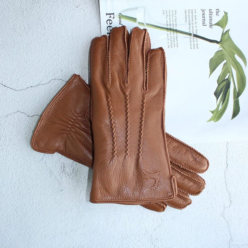 Gants cuir homme fourrés laine