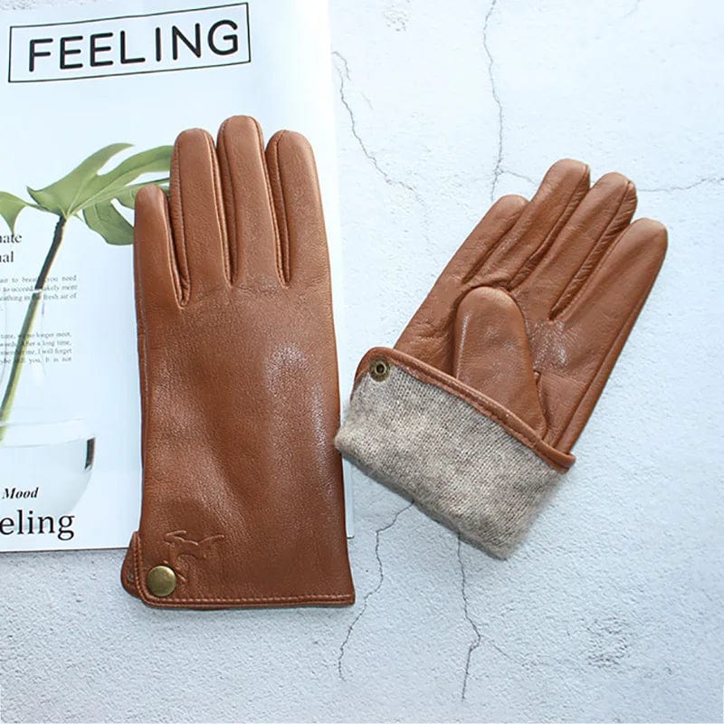 Gants cuir homme fourrés laine