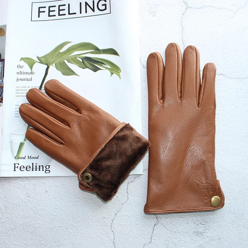 Gants cuir homme fourrés laine