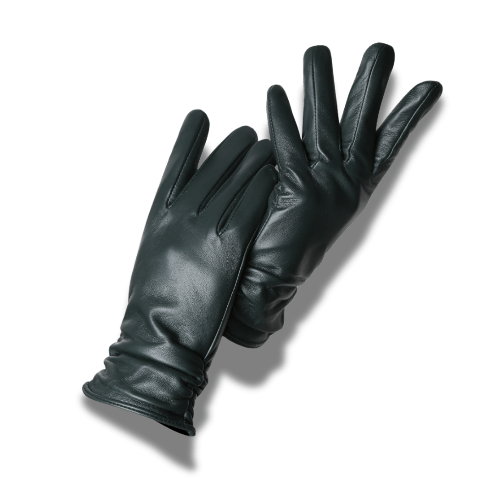 Gants en cuir fourré femme