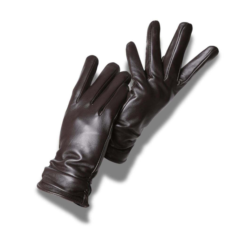 Gants en cuir fourré femme