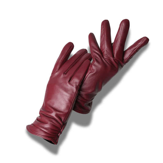 Gants en cuir fourré femme