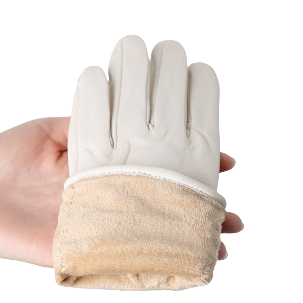 Gants en cuir fourré femme