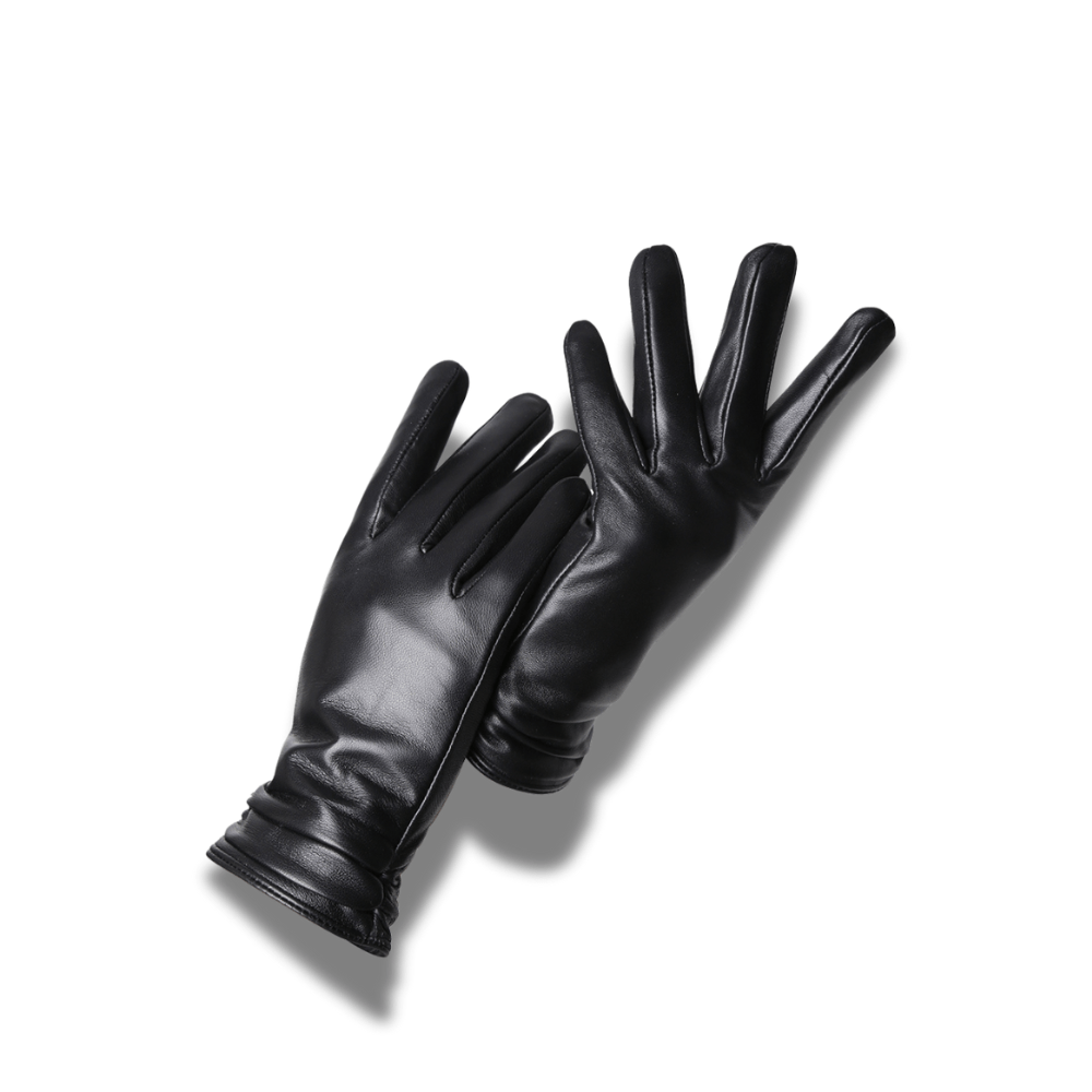 Gants en cuir fourré femme