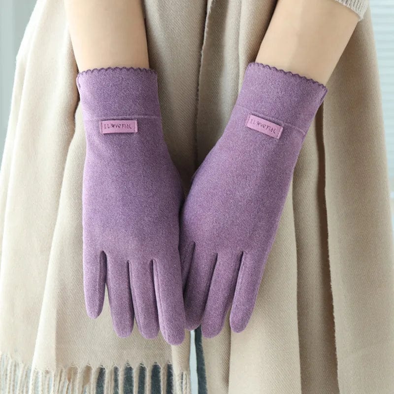 Gants faux cuir femme