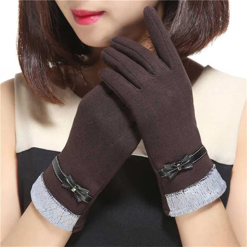 Gants faux cuir femme