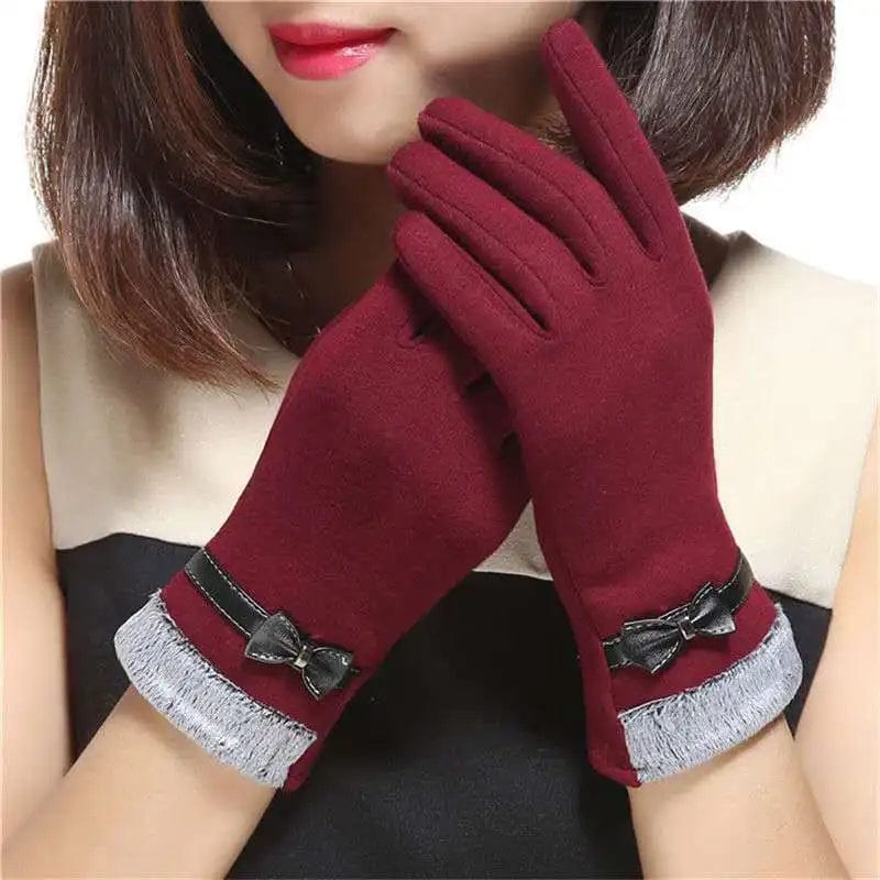 Gants faux cuir femme