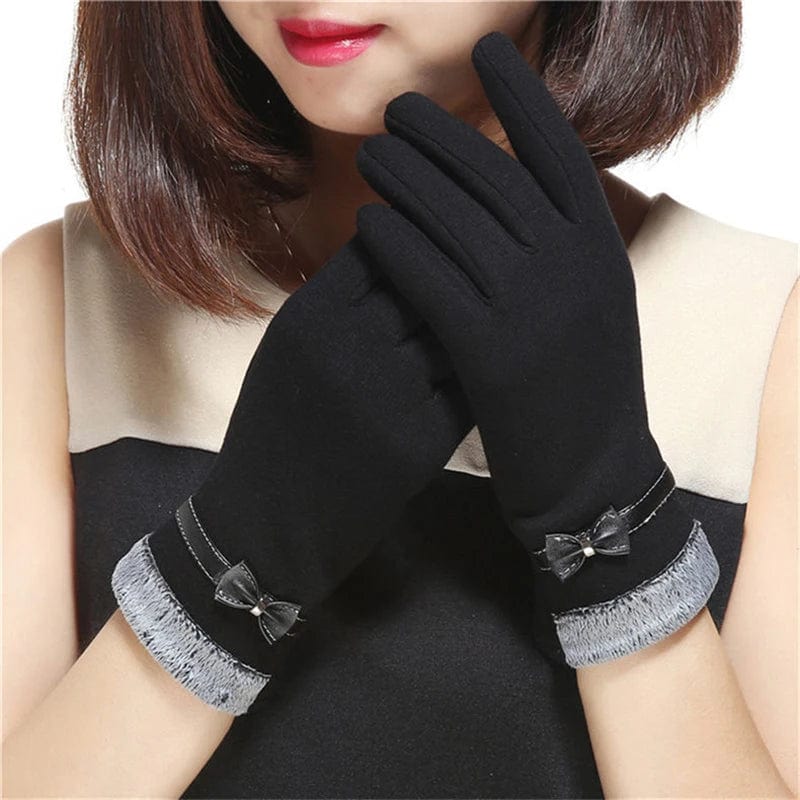 Gants faux cuir femme