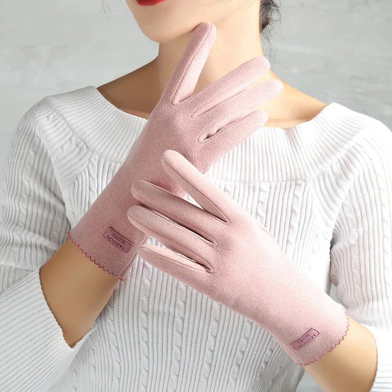 Gants faux cuir femme