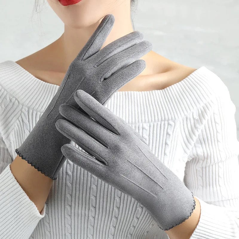 Gants faux cuir femme