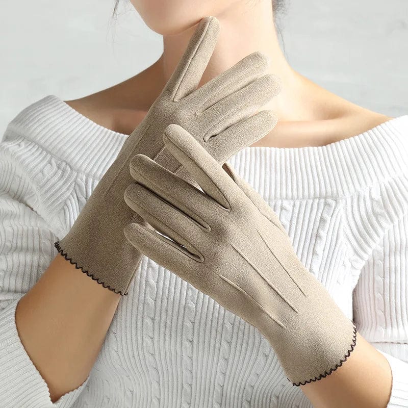 Gants faux cuir femme