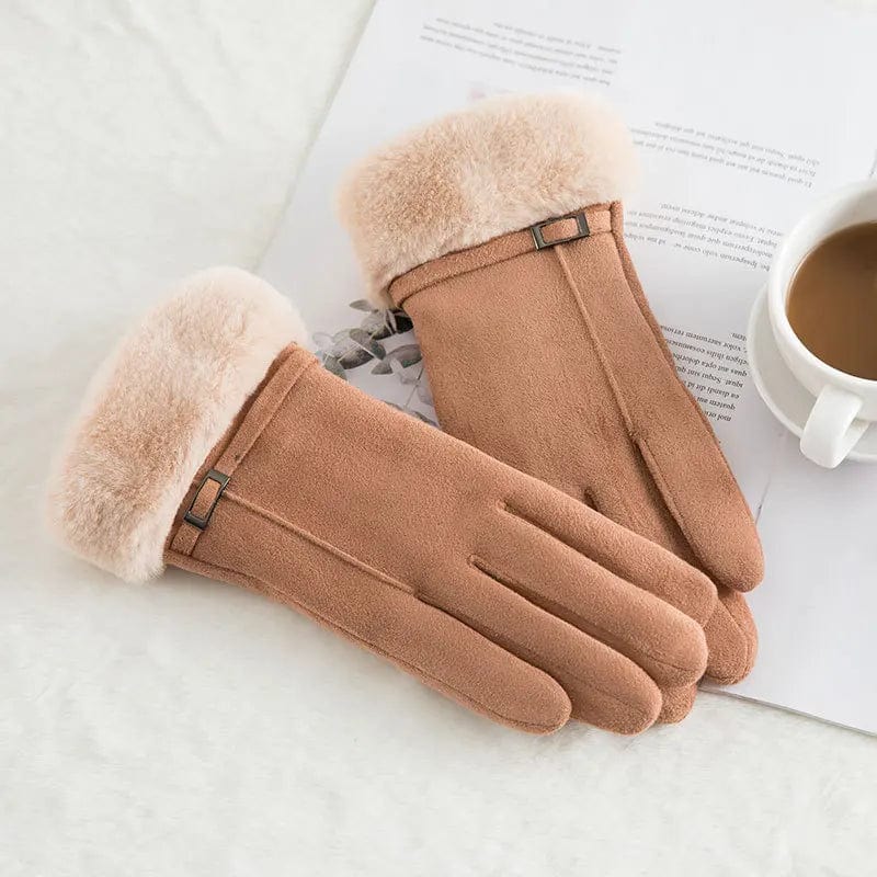 Gants femme fausse fourrure