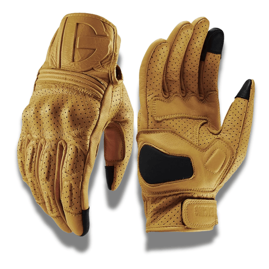 Gants moto cuir tactile