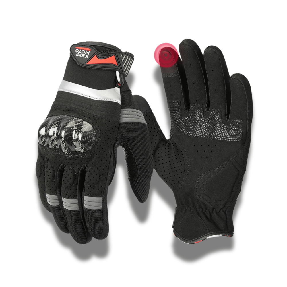 Gants moto respirants tactiles